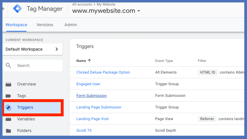 4 acciones del sitio web de las que puede realizar un seguimiento con Google Tag Manager