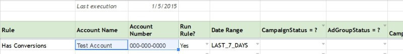Reglas de las secuencias de comandos de AdWords