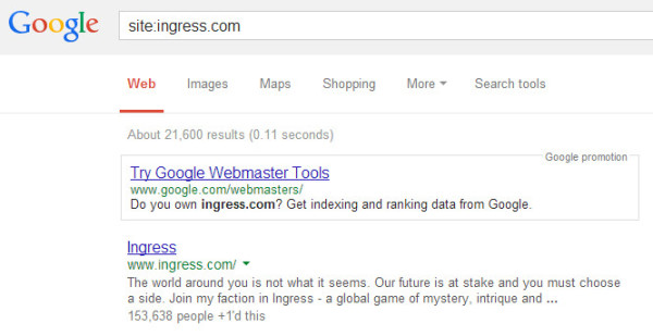 Páginas de ingreso indexadas en los resultados de búsqueda de Google