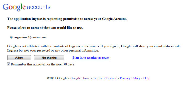 La pantalla de entrada transmite incorrectamente que no está afiliada a Google