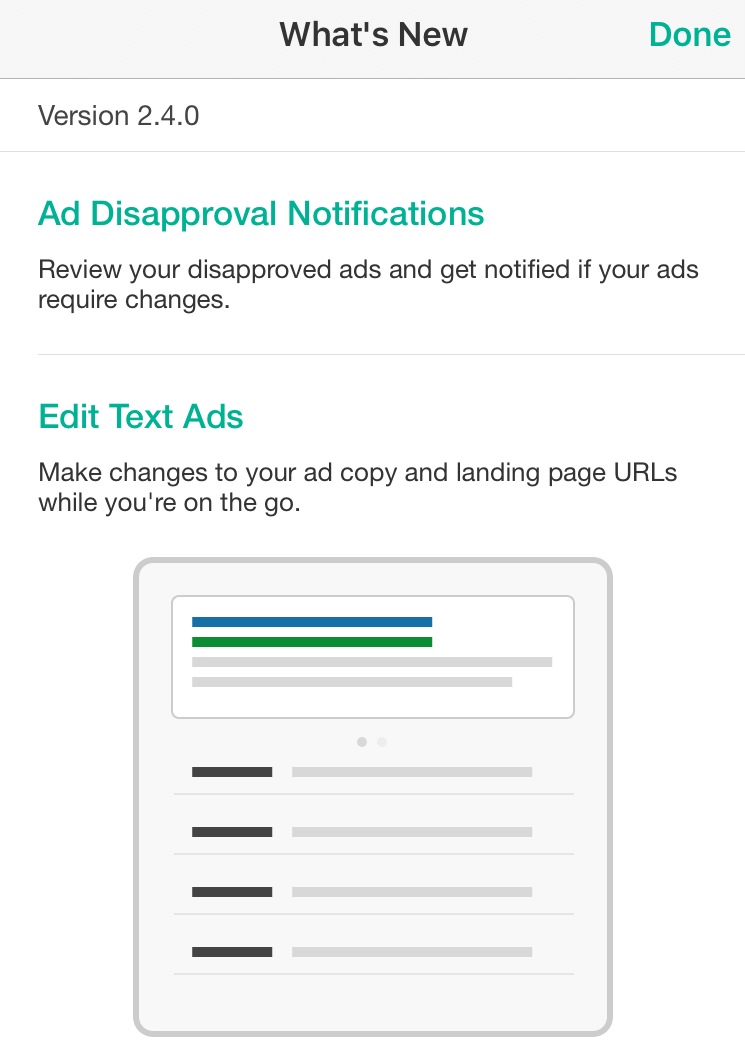 editar anuncios de texto en aplicaciones de anuncios de Bing
