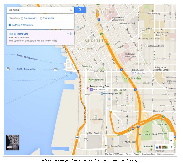 Anuncios en Nuevo Google Maps
