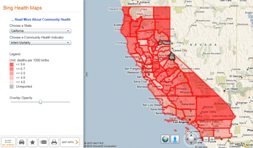 Bing, Google ofrece "mapas de salud" de duelo