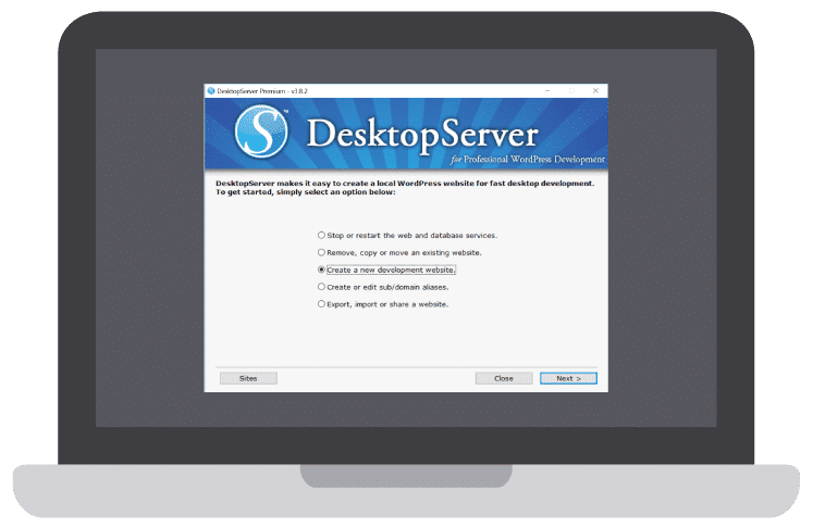 desktopserver instalar wordpress localmente