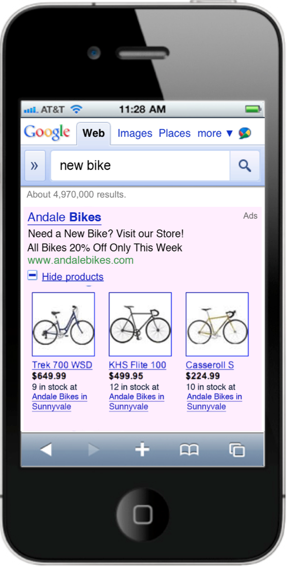 Google: Anuncios de extensión de producto ahora disponibles para dispositivos móviles