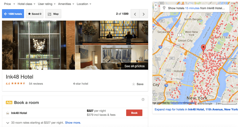 BÃºsqueda de hoteles de Google