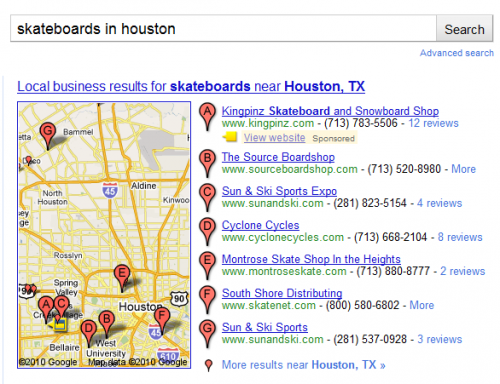 Patinetas en Houston en Google