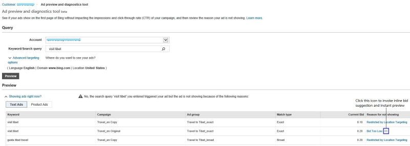 vista previa de la oferta de bing ads