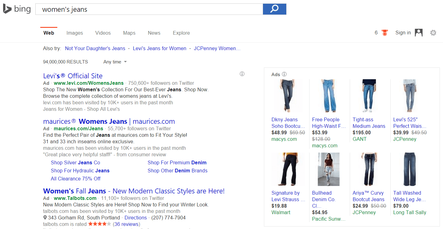 campañas de Shopping de Bing Ads