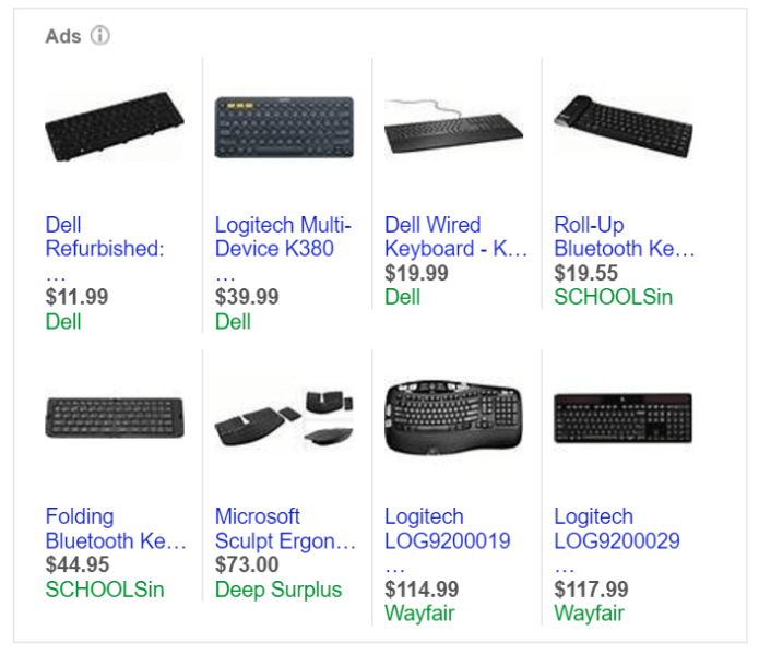 anuncios de productos bing