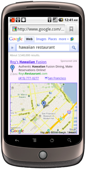 Roy's Restaurants ve un ROI masivo de la campaña de búsqueda móvil local