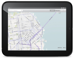 TouchPad de HP para usar mapas de Bing como predeterminado