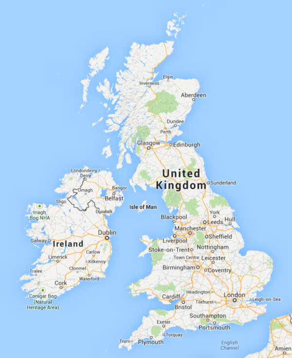 Google Maps y el Reino Unido