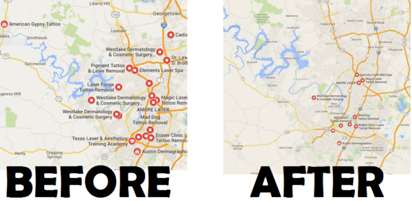 Reducción del paquete local: antes y después